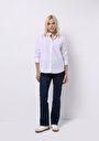 thumb-Afficher les détails de Chemise À Manches Longues Blanc Regular Fit Droit Uni Femme