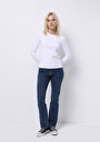 thumb-Afficher les détails de T-shirt À Manches Longues Blanc Slim Fit  Femme