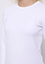 thumb-Afficher les détails de T-shirt À Manches Longues Blanc Slim Fit  Femme