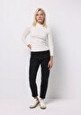 thumb-Afficher les détails de T-shirt Blanc Slim Fit Manches Longues  Femme