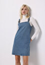 thumb-Afficher les détails de Robe  Regular Fit Sans Manches Mini Jean Femme