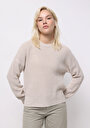 thumb-Afficher les détails de Pull Ecru Regular Fit Manches Longues  Femme