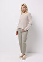 thumb-Afficher les détails de Pull Ecru Regular Fit Manches Longues  Femme