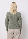 thumb-Afficher les détails de Pull Vert Slim Fit Manches Longues  Femme