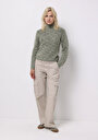 thumb-Afficher les détails de Pull Vert Slim Fit Manches Longues  Femme