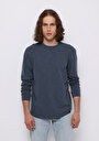 thumb-Afficher les détails de T-shirt À Manches Longues Bleu Regular Fit  Homme