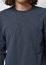 thumb-Afficher les détails de T-shirt À Manches Longues Bleu Regular Fit  Homme
