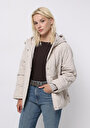 thumb-Afficher les détails de Veste Blanc Regular Fit Manches Longues  Matelassé Femme