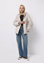 thumb-Afficher les détails de Veste Blanc Regular Fit Manches Longues  Matelassé Femme