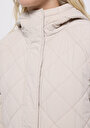 thumb-Afficher les détails de Veste Blanc Regular Fit Manches Longues  Matelassé Femme