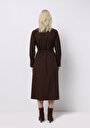 thumb-Afficher les détails de Robe Marron Regular Fit    Femme
