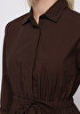 thumb-Afficher les détails de Robe Marron Regular Fit    Femme