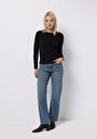 thumb-Afficher les détails de T-shirt À Manches Longues Noir Slim Fit  Femme