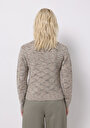 thumb-Afficher les détails de Pull Beige Slim Fit Manches Longues  Femme
