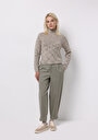 thumb-Afficher les détails de Pull Beige Slim Fit Manches Longues  Femme