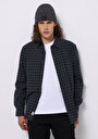 thumb-Afficher les détails de Chemise À Manches Longues Marine Regular Fit Plaid Sergé Homme