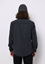 thumb-Afficher les détails de Chemise À Manches Longues Marine Regular Fit Plaid Sergé Homme