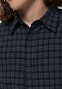 thumb-Afficher les détails de Chemise À Manches Longues Marine Regular Fit Plaid Sergé Homme