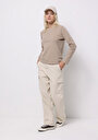 thumb-Afficher les détails de T-shirt À Manches Longues Beige Regular Fit  Femme