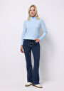 thumb-Afficher les détails de Pull Bleu Regular Fit Manches Longues  Femme