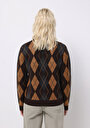 thumb-Afficher les détails de Pull Marron Regular Fit Manches Longues  Femme