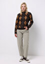 thumb-Afficher les détails de Pull Marron Regular Fit Manches Longues  Femme