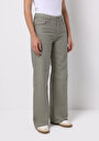 thumb-Afficher les détails de Pantalon Kaki Wide Leg High Rise En Sergé Berry Fit Femme