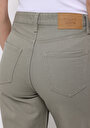 thumb-Afficher les détails de Pantalon Kaki Wide Leg High Rise En Sergé Berry Fit Femme