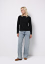 thumb-Afficher les détails de T-shirt À Manches Longues Noir Regular Fit  Femme