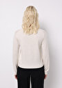 thumb-Afficher les détails de Cardigan Tricot Beige Slim Fit Femme