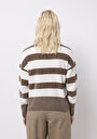thumb-Afficher les détails de Pull Marron Regular Fit Manches Longues  Femme