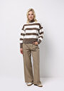 thumb-Afficher les détails de Pull Marron Regular Fit Manches Longues  Femme