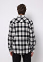 thumb-Afficher les détails de Chemise À Manches Longues Noir Regular Fit Plaid Sergé Homme