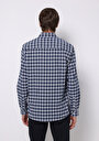 thumb-Afficher les détails de Chemise À Manches Longues Marine Regular Fit Plaid Sergé Homme