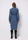 thumb-Afficher les détails de Robe  Slim Fit Sans Manches Mdi Jean Femme