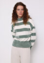 thumb-Afficher les détails de Pull Vert Regular Fit Manches Longues  Femme