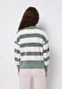 thumb-Afficher les détails de Pull Vert Regular Fit Manches Longues  Femme