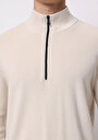thumb-Afficher les détails de Pull Ecru Regular Fit Manches Longues  Homme