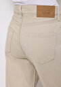 thumb-Afficher les détails de Pantalon Beige Wide Leg High Rise En Sergé Berry Fit Femme