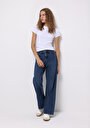 thumb-Afficher les détails de 970 Berry Pantalon  Wide Leg High Rise En Jean Regular Fit Femme