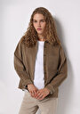 thumb-Afficher les détails de Chemise À Manches Longues Beige Regular Fit Droit Velours Femme