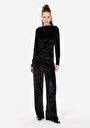 thumb-Afficher les détails de Pantalon De Survêtement Noir Regular Fit Femme