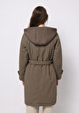 thumb-Afficher les détails de Manteau  Marron Regular Fit Manches Longues Femme