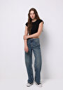 thumb-Afficher les détails de 970 Berry Pantalon  Wide Leg High Rise En Jean Regular Fit Femme