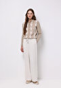 thumb-Afficher les détails de Pull Beige Regular Fit Manches Longues  Femme