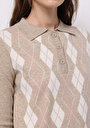 thumb-Afficher les détails de Pull Beige Regular Fit Manches Longues  Femme