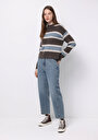 thumb-Afficher les détails de Pull Marron Regular Fit Manches Longues  Femme