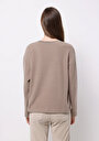 thumb-Afficher les détails de T-shirt Beige Regular Fit Manches Longues  Femme