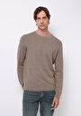 thumb-Afficher les détails de Pull Beige Regular Fit Manches Longues  Homme