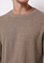 thumb-Afficher les détails de Pull Beige Regular Fit Manches Longues  Homme